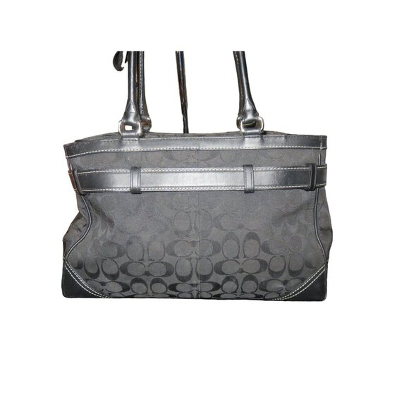 Coach 2008 Hampton Signature C Jacquard black Tote with matching long wallet - Picture 3 of 16